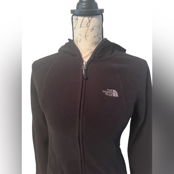 The North Face Fleece. Black. Zip up. Hooded. Women’s size Small. - Picture 2 of 10